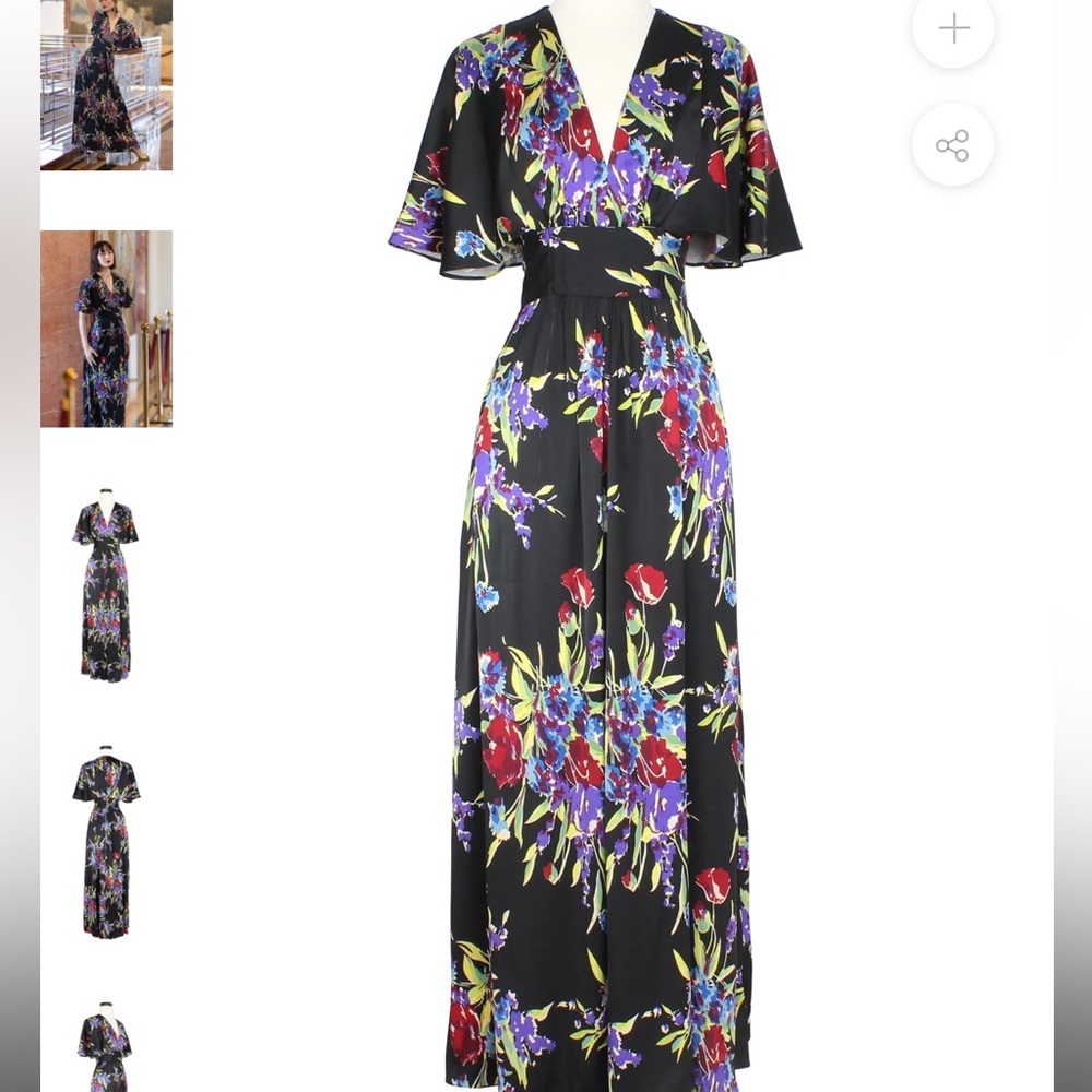 Trashy Diva midnight garden caftan dress. Size m